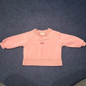Personalized Zara baby sweatshirt with the name Lila